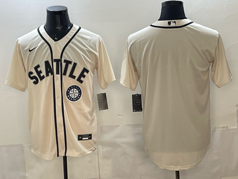 Men 2026 Seattle Mariners blank cream Nike MLB Jersey 098718->seattle mariners->MLB Jersey